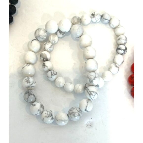 Set Of 17 Natural Stone Stretch Bracelets Healing Gemstone Beaded Stackable - Picture 5 of 7